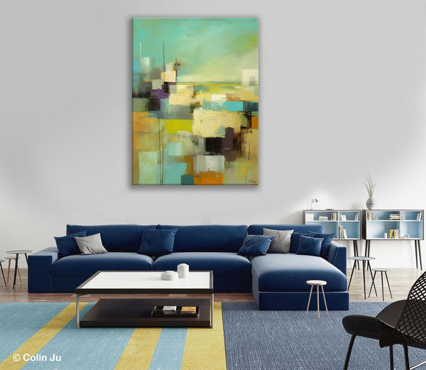 Original Canvas Art, Contemporary Acrylic Painting on Canvas, Large Wall Art Painting for Bedroom, Oversized Modern Abstract Wall Paintings-Silvia Home Craft