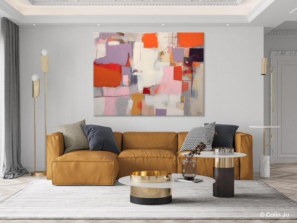Acrylic Paintings on Canvas, Large Original Abstract Art, Contemporary Acrylic Painting on Canvas, Oversized Modern Abstract Wall Paintings-Silvia Home Craft