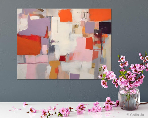 Acrylic Paintings on Canvas, Large Original Abstract Art, Contemporary Acrylic Painting on Canvas, Oversized Modern Abstract Wall Paintings-Silvia Home Craft