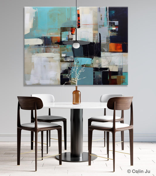 Extra Large Paintings for Dining Room, Abstract Wall Paintings, Hand Painted Canvas Art, Original Artowrk, Contemporary Wall Art Paintings-Silvia Home Craft