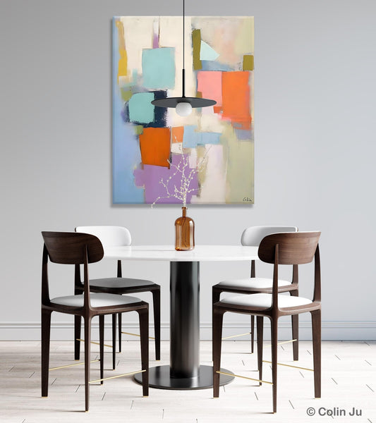 Contemporary Paintings on Canvas, Large Wall Art Painting for Dining Room, Original Abstract Wall Art Painting, Abstract Paintings on Canvas-Silvia Home Craft