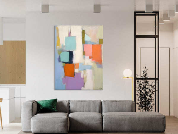 Contemporary Paintings on Canvas, Large Wall Art Painting for Dining Room, Original Abstract Wall Art Painting, Abstract Paintings on Canvas-Silvia Home Craft
