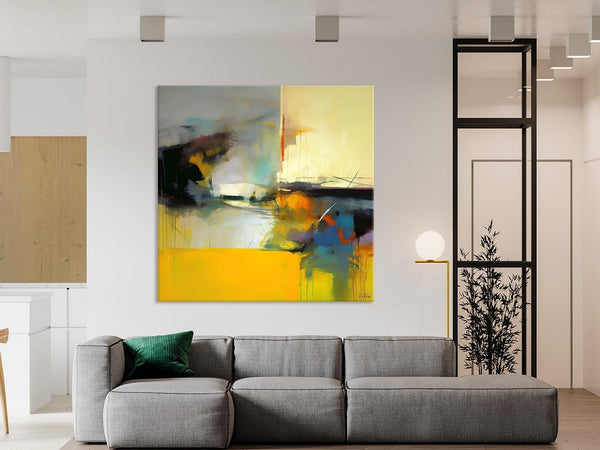 Simple Modern Acrylic Artwork, Modern Canvas Paintings, Large Abstract Art for Bedroom, Original Abstract Wall Art, Contemporary Canvas Art-Silvia Home Craft