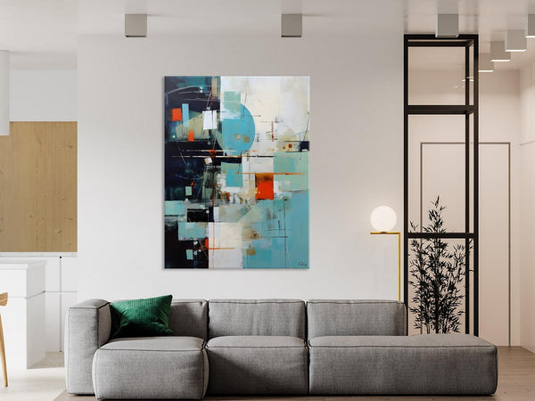 Contemporary Acrylic Painting on Canvas, Large Wall Art Painting for Bedroom, Original Canvas Art, Oversized Modern Abstract Wall Paintings-Silvia Home Craft