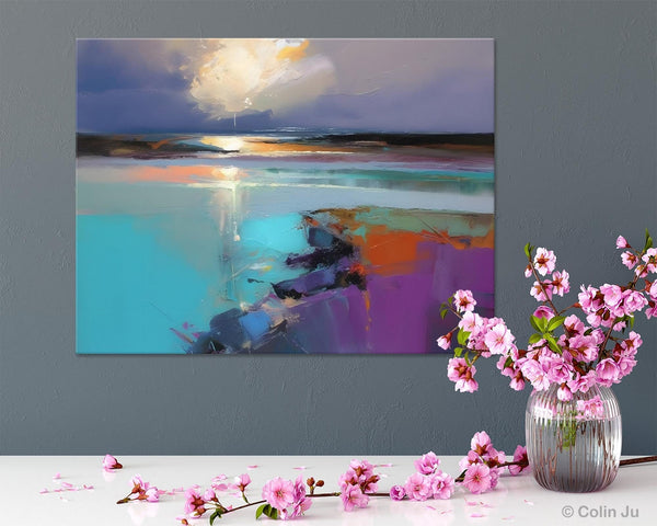 Original Landscape Paintings, Landscape Canvas Paintings for Living Room, Extra Large Modern Wall Art Paintings, Acrylic Painting on Canvas-Silvia Home Craft