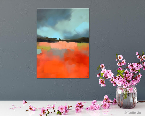 Original Canvas Artwork, Contemporary Acrylic Painting on Canvas, Large Wall Art Painting for Bedroom, Oversized Abstract Wall Art Paintings-Silvia Home Craft