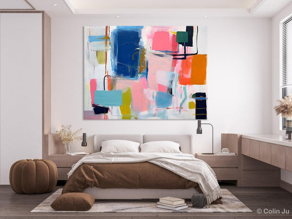 Large Wall Art Painting for Bedroom, Original Canvas Art, Oversized Modern Abstract Wall Paintings, Contemporary Acrylic Painting on Canvas-Silvia Home Craft