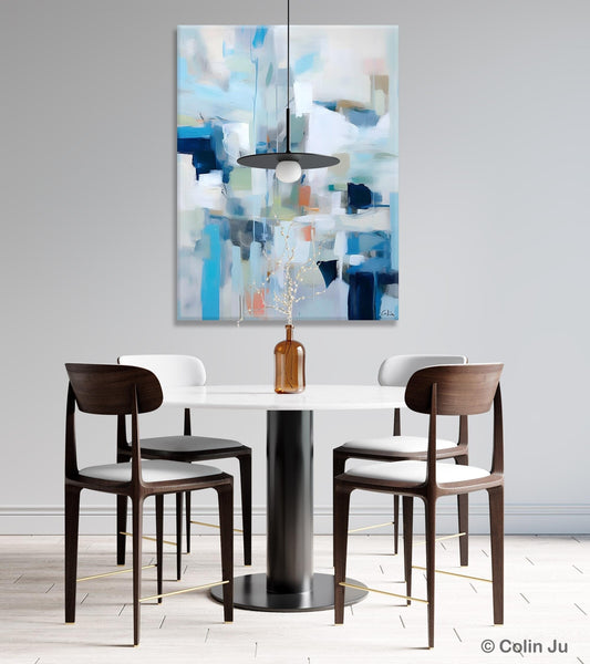 Large Modern Canvas Wall Paintings, Original Abstract Art, Hand Painted Acrylic Painting on Canvas, Large Wall Art Painting for Dining Room-Silvia Home Craft