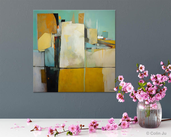 Modern Canvas Paintings, Contemporary Canvas Art, Original Modern Wall Art, Modern Acrylic Artwork, Large Abstract Painting for Bedroom-Silvia Home Craft