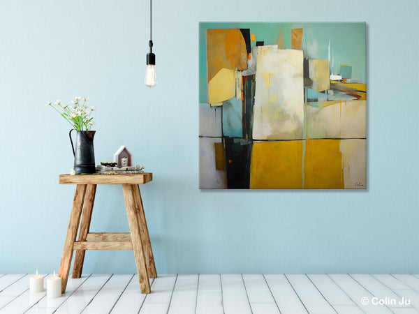 Modern Canvas Paintings, Contemporary Canvas Art, Original Modern Wall Art, Modern Acrylic Artwork, Large Abstract Painting for Bedroom-Silvia Home Craft