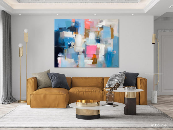 Large Wall Art Paintings, Simple Canvas Art, Contemporary Painting on Canvas, Original Canvas Wall Art for sale, Simple Abstract Paintings-Silvia Home Craft