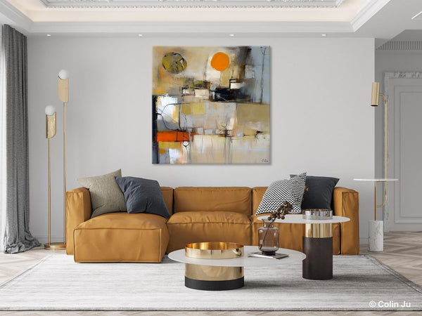 Large Abstract Art for Bedroom, Simple Modern Acrylic Art, Modern Original Abstract Art, Canvas Paintings for Sale, Contemporary Canvas Art-Silvia Home Craft