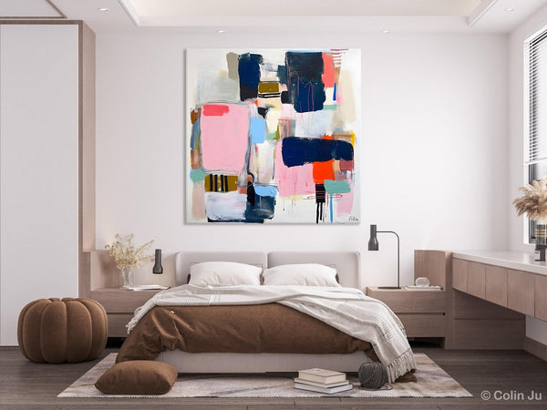 Modern Original Abstract Wall Art, Contemporary Canvas Art, Canvas Paintings, Large Abstract Art for Bedroom, Simple Modern Acrylic Artwork-Silvia Home Craft