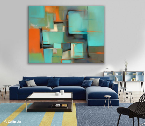 Large Canvas Art Painting for Bedroom, Huge Modern Abstract Paintings, Hand Painted Original Canvas Wall Art, Contemporary Acrylic Paintings-Silvia Home Craft