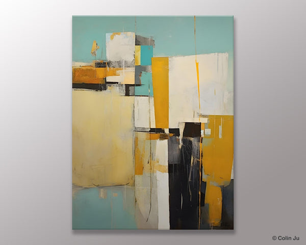 Large Modern Canvas Wall Art Paintings, Large Wall Art Paintings for Bedroom, Original Abstract Art, Hand Painted Acrylic Painting on Canvas-Silvia Home Craft