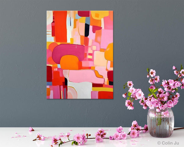 Large Modern Canvas Artwork, Original Wall Art Paintings, Large Paintings for Bedroom, Hand Painted Canvas Art, Acrylic Painting on Canvas-Silvia Home Craft