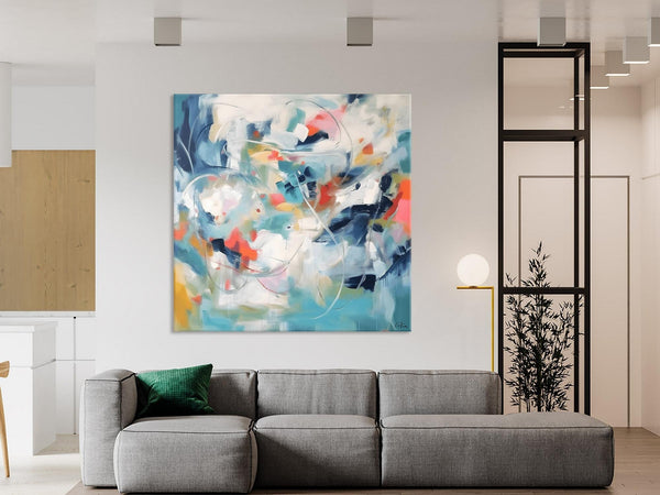 Modern Acrylic Art, Modern Original Abstract Art, Large Abstract Art for Bedroom, Simple Canvas Paintings for Sale, Contemporary Canvas Art-Silvia Home Craft