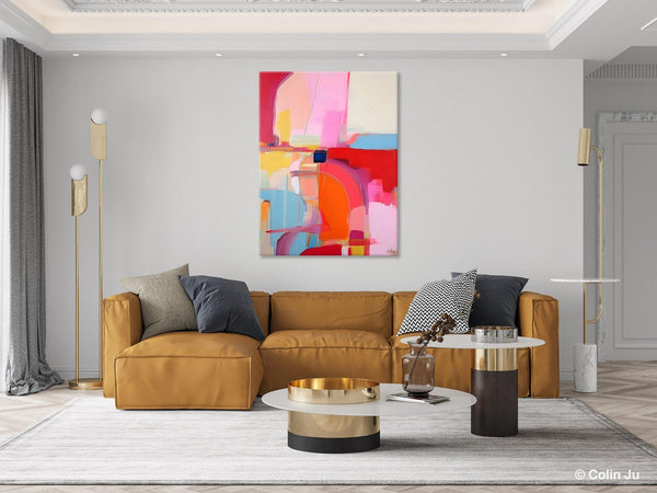 Contemporary Abstract Paintings on Canvas, Oversized Abstract Wall Art Paintings, Large Wall Paintings for Bedroom, Original Abstract Art-Silvia Home Craft