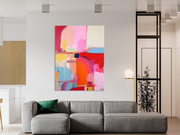 Contemporary Abstract Paintings on Canvas, Oversized Abstract Wall Art Paintings, Large Wall Paintings for Bedroom, Original Abstract Art-Silvia Home Craft