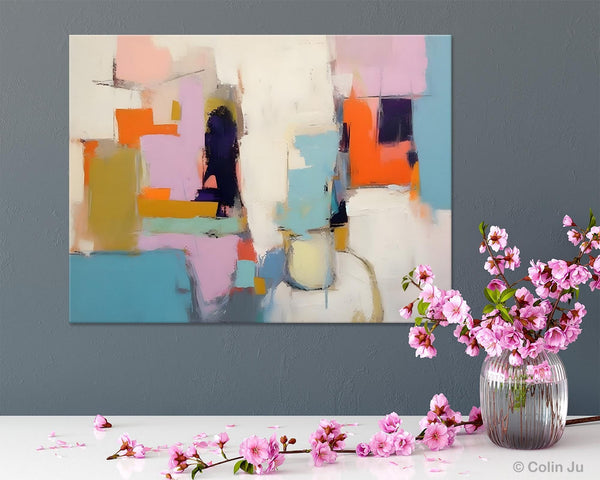 Oversized Abstract Wall Art Paintings, Large Wall Painting for Living Room, Contemporary Abstract Paintings on Canvas, Original Abstract Art-Silvia Home Craft