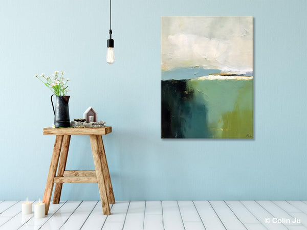 Simple Modern Wall Art, Oversized Contemporary Acrylic Paintings, Original Abstract Paintings, Extra Large Canvas Painting for Living Room-Silvia Home Craft
