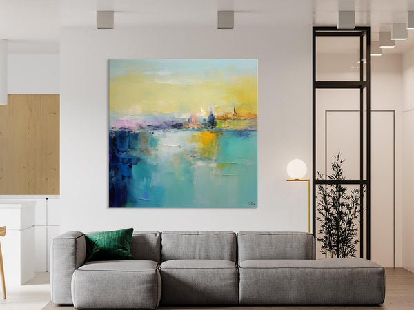 Modern Canvas Paintings, Contemporary Canvas Art, Original Modern Wall Art, Modern Acrylic Artwork, Large Abstract Painting for Bedroom-Silvia Home Craft