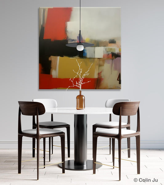 Modern Original Abstract Art, Canvas Paintings for Sale, Large Wall Art for Bedroom, Geometric Modern Acrylic Art, Contemporary Canvas Art-Silvia Home Craft