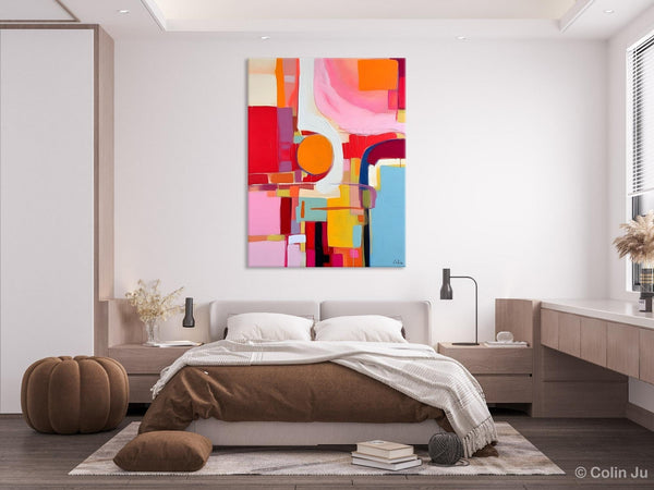 Simple Modern Wall Art, Oversized Contemporary Canvas Art, Original Abstract Paintings, Extra Large Acrylic Painting for Living Room-Silvia Home Craft