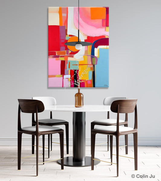 Simple Modern Wall Art, Oversized Contemporary Canvas Art, Original Abstract Paintings, Extra Large Acrylic Painting for Living Room-Silvia Home Craft