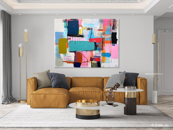 Original Abstract Art Paintings, Hand Painted Canvas Art, Acrylic Painting on Canvas, Large Canvas Art for Sale, Large Painting for Bedroom-Silvia Home Craft