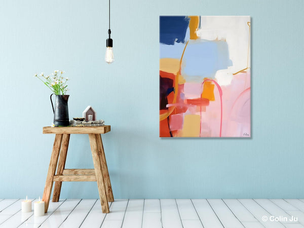 Contemporary Acrylic Painting on Canvas, Large Wall Art Painting for Bedroom, Original Canvas Art, Oversized Modern Abstract Wall Paintings-Silvia Home Craft