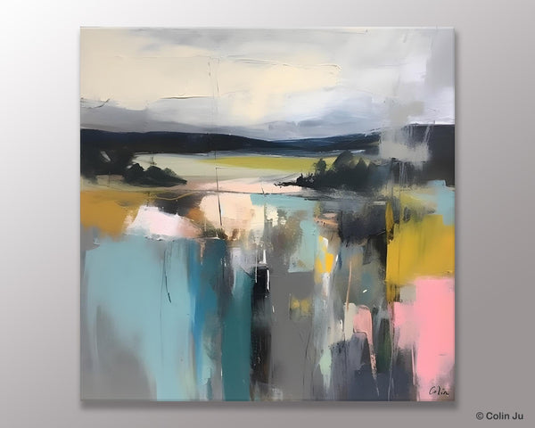 Contemporary Canvas Art, Original Modern Wall Art, Modern Acrylic Artwork, Modern Canvas Paintings, Large Abstract Painting for Bedroom-Silvia Home Craft