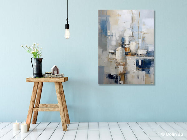 Oversized Contemporary Acrylic Paintings, Modern Abstract Paintings, Original Canvas Wall Art, Extra Large Canvas Painting for Living Room-Silvia Home Craft