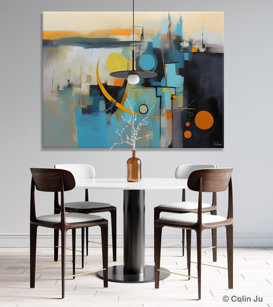 Extra Large Canvas Painting for Living Room, Original Acrylic Wall Art, Oversized Contemporary Acrylic Paintings, Abstract Canvas Paintings-Silvia Home Craft