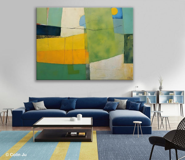 Original Canvas Artwork, Large Wall Art Painting for Dining Room, Contemporary Acrylic Painting on Canvas, Modern Abstract Wall Paintings-Silvia Home Craft