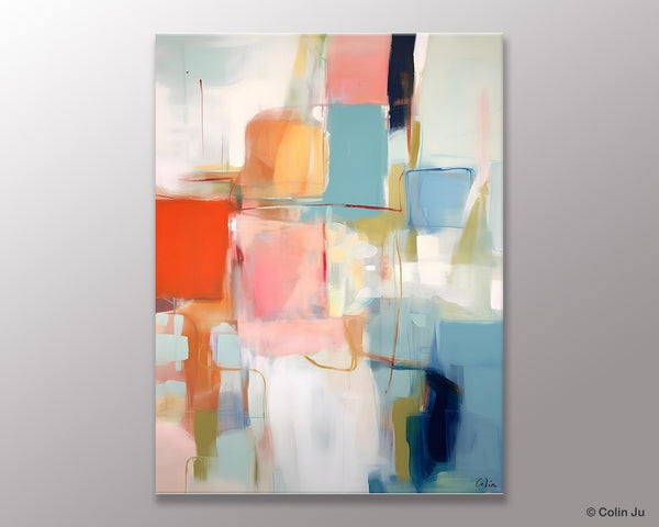 Hand Painted Canvas Art, Original Artowrk, Abstract Wall Paintings, Extra Large Paintings for Dining Room, Contemporary Wall Art Paintings-Silvia Home Craft