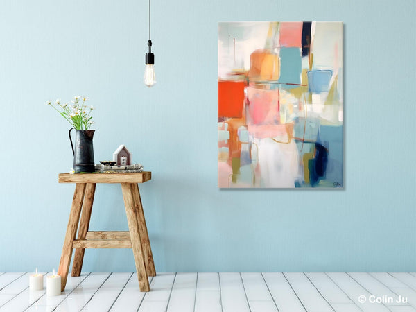 Hand Painted Canvas Art, Original Artowrk, Abstract Wall Paintings, Extra Large Paintings for Dining Room, Contemporary Wall Art Paintings-Silvia Home Craft