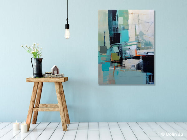 Original Abstract Art, Large Wall Art Painting for Dining Room, Large Modern Canvas Wall Paintings, Hand Painted Acrylic Painting on Canvas-Silvia Home Craft