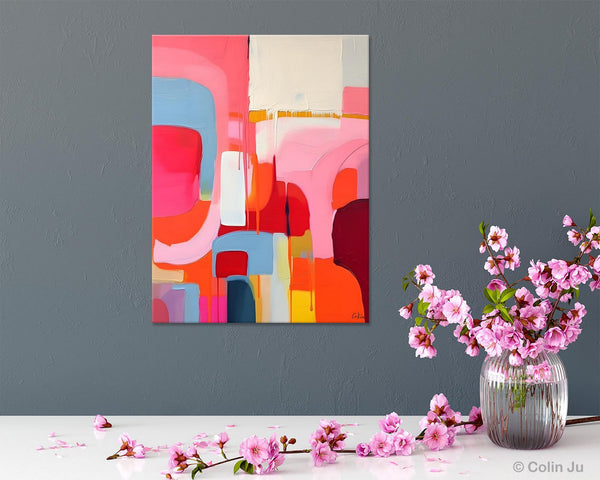 Contemporary Acrylic Painting on Canvas, Simple Abstract Art, Large Painting for Dining Room, Original Canvas Artwork, Wall Art Paintings-Silvia Home Craft
