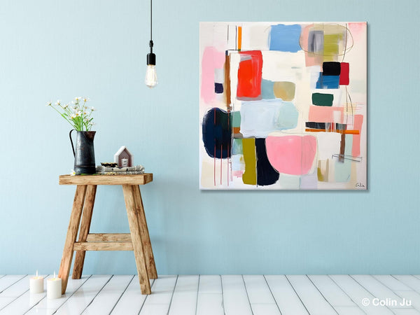 Modern Canvas Paintings, Large Abstract Painting for Bedroom, Original Abstract Wall Art, Modern Acrylic Artwork, Contemporary Canvas Art-Silvia Home Craft