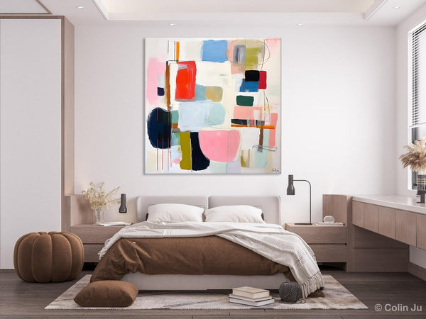 Modern Canvas Paintings, Large Abstract Painting for Bedroom, Original Abstract Wall Art, Modern Acrylic Artwork, Contemporary Canvas Art-Silvia Home Craft