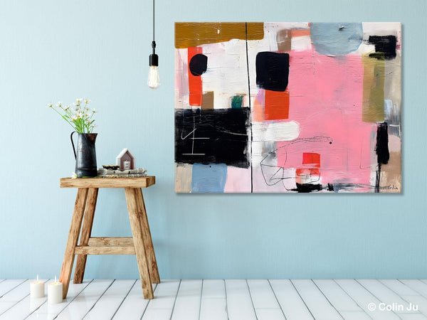 Modern Wall Art Ideas for Bedroom, Large Canvas Paintings, Original Abstract Art, Hand Painted Canvas Art, Contemporary Acrylic Paintings-Silvia Home Craft
