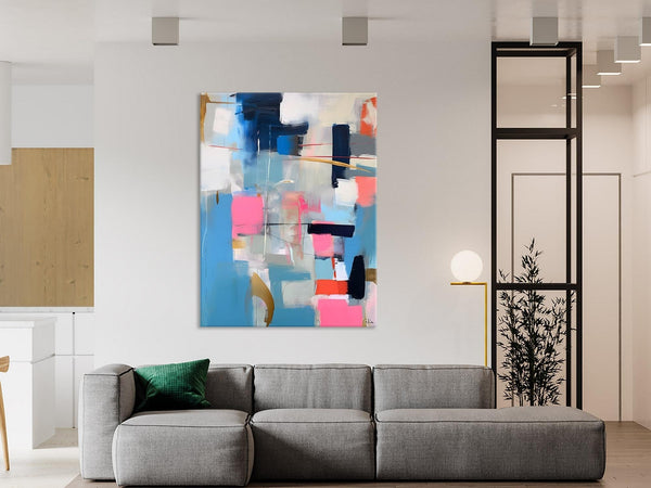 Modern Wall Art Paintings, Canvas Paintings for Bedroom, Contemporary Acrylic Painting on Canvas, Large Original Art, Buy Wall Art Online-Silvia Home Craft