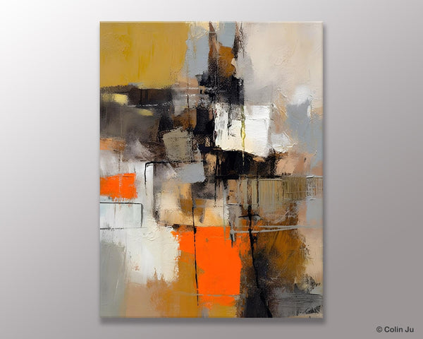 Acrylic Painting on Canvas, Modern Paintings, Extra Large Paintings for Dining Room, Large Contemporary Wall Art, Original Abstract Painting-Silvia Home Craft
