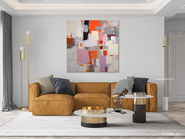Modern Acrylic Artwork, Original Modern Paintings, Contemporary Canvas Art, Heavy Texture Canvas Art, Large Abstract Painting for Bedroom-Silvia Home Craft