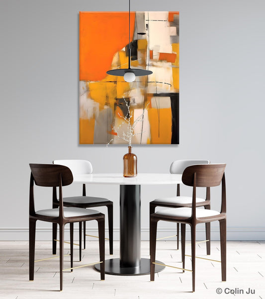 Large Paintings for Bedroom, Yellow Abstract Art Paintings, Large Contemporary Wall Art, Hand Painted Canvas Art, Original Modern Painting-Silvia Home Craft