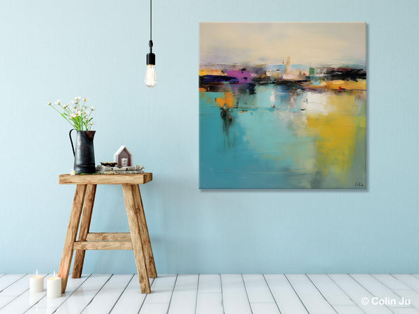 Large Abstract Painting for Bedroom, Modern Acrylic Paintings, Original Modern Wall Art Paintings, Oversized Contemporary Canvas Paintings-Silvia Home Craft