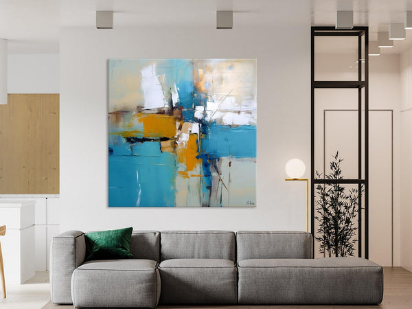 Large Abstract Painting for Bedroom, Original Modern Wall Art Paintings, Oversized Contemporary Canvas Paintings, Modern Acrylic Artwork-Silvia Home Craft