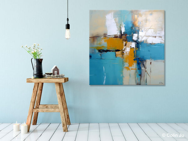 Large Abstract Painting for Bedroom, Original Modern Wall Art Paintings, Oversized Contemporary Canvas Paintings, Modern Acrylic Artwork-Silvia Home Craft