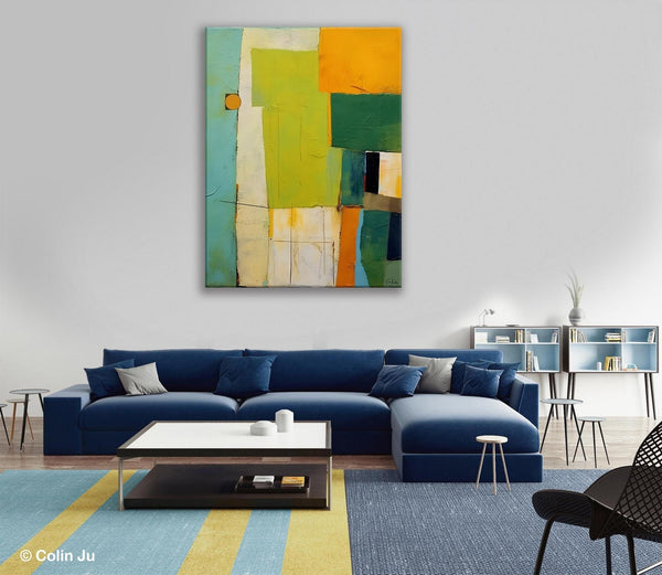Simple Modern Wall Art, Oversized Contemporary Acrylic Paintings, Extra Large Canvas Painting for Living Room, Original Abstract Paintings-Silvia Home Craft